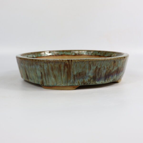 Bonsai Pot Round Glazed Ceramic 22cm - Image 2