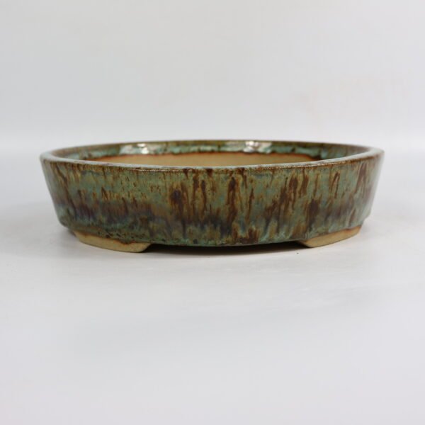Bonsai Pot Round Glazed Ceramic 22cm - Image 6