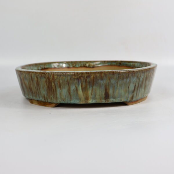 Bonsai Pot Round Glazed Ceramic 22cm - Image 5