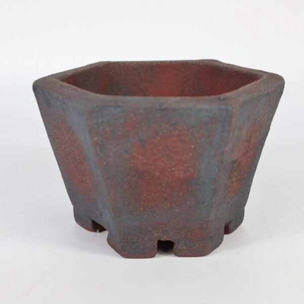 Hexagonal Bonsai Pot Textured 12cm - Image 3
