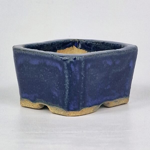Cobalt Blue Glazed Ceramic Bonsai 6cm - Image 2