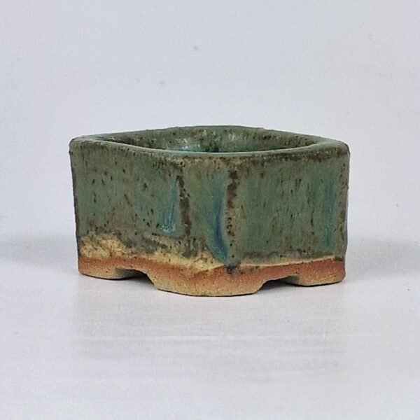 Green Glaze Mame Size Pot 4cm - Image 4