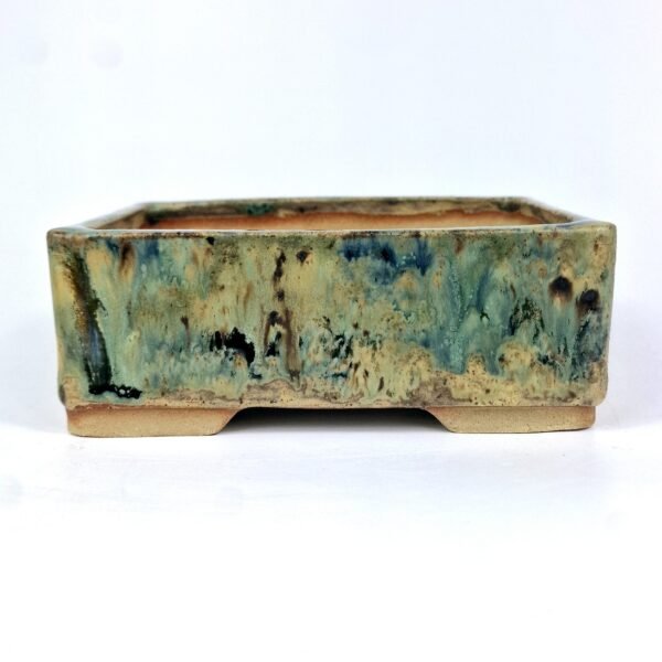Rectangular Pot Glazed Ceramic Hand Made 16cm