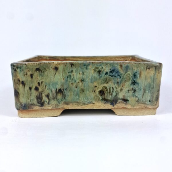 Rectangular Pot Glazed Ceramic Hand Made 16cm - Image 2