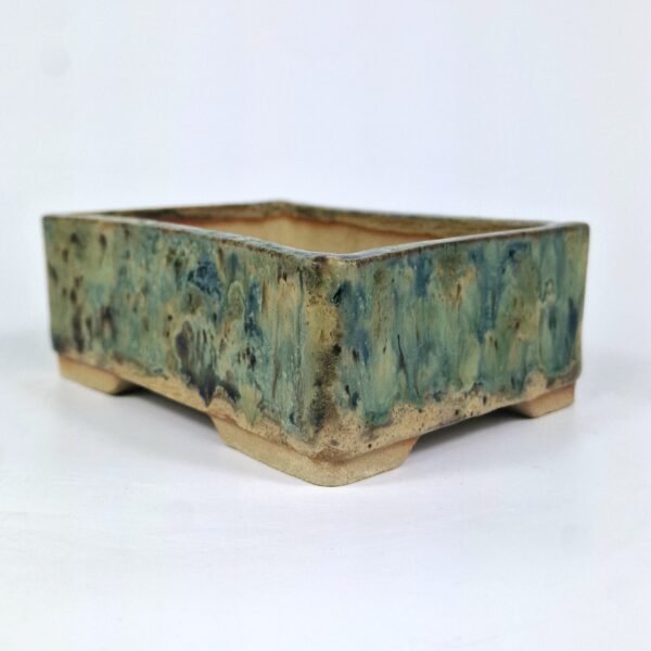 Rectangular Pot Glazed Ceramic Hand Made 16cm - Image 3