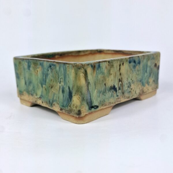 Rectangular Pot Glazed Ceramic Hand Made 16cm - Image 4