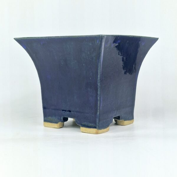 Cobalt Blue Glazed Ceramic Bonsai Pot 15cm - Image 4