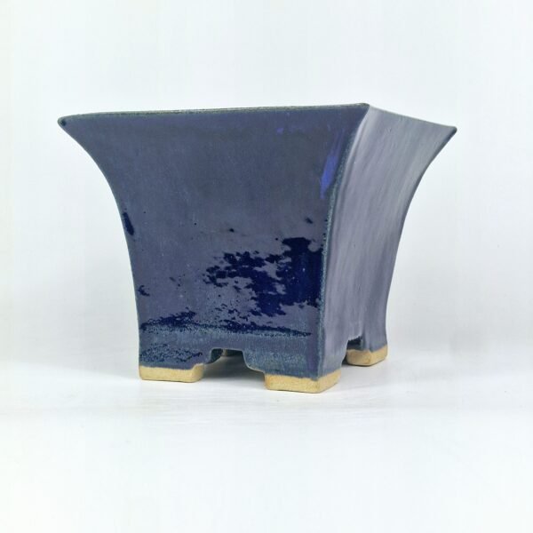 Cobalt Blue Glazed Ceramic Bonsai Pot 15cm - Image 5