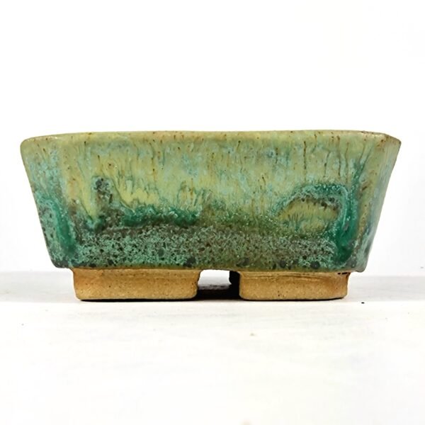 Square Green Glaze Bonsai Pot 9.5cm
