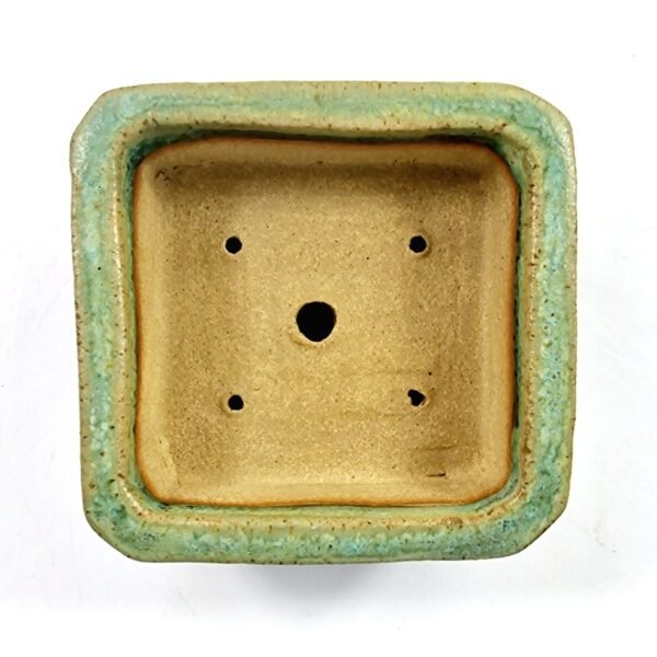 Square Green Glaze Bonsai Pot 9.5cm - Image 5