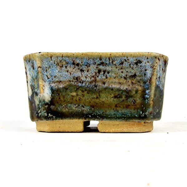 Rectangular Bonsai Pot Glazed Ceramic 8.5cm - Image 2