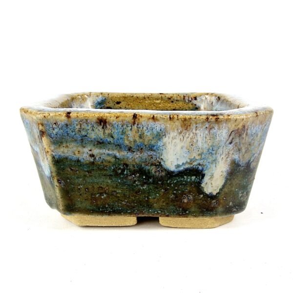 Rectangular Bonsai Pot Glazed Ceramic 8.5cm