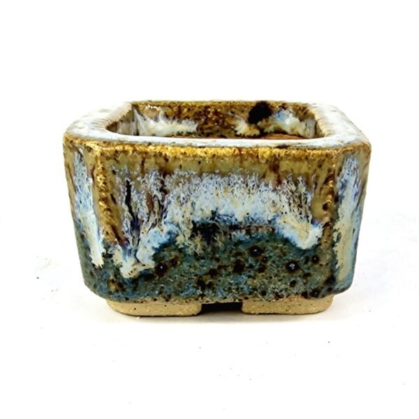 Rectangular Bonsai Pot Glazed Ceramic 8.5cm - Image 4