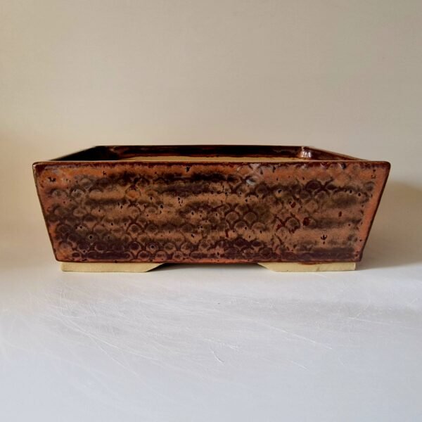 Glazed Rectangular Bonsai Pot 26cm - Image 2
