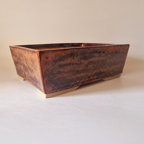 Glazed Rectangular Bonsai Pot 26cm - Image 5