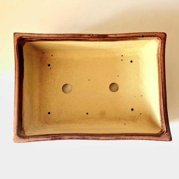 Glazed Rectangular Bonsai Pot 26cm - Image 6