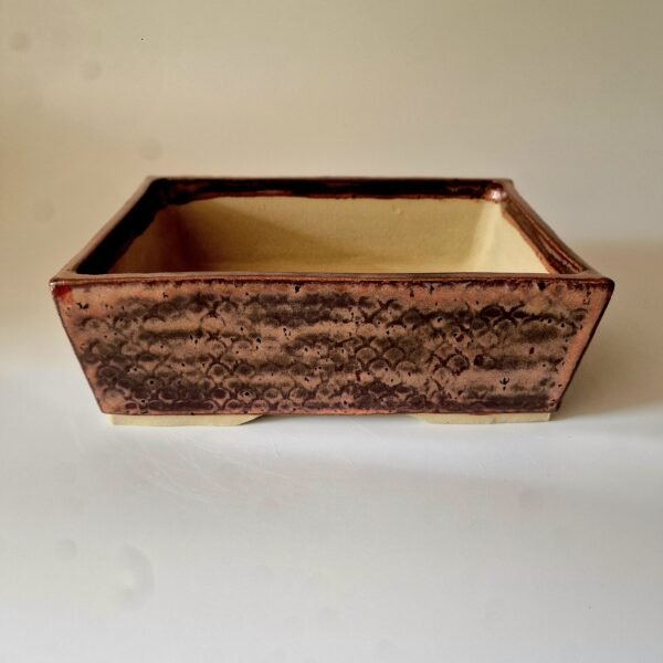 Glazed Rectangular Bonsai Pot 26cm - Image 4