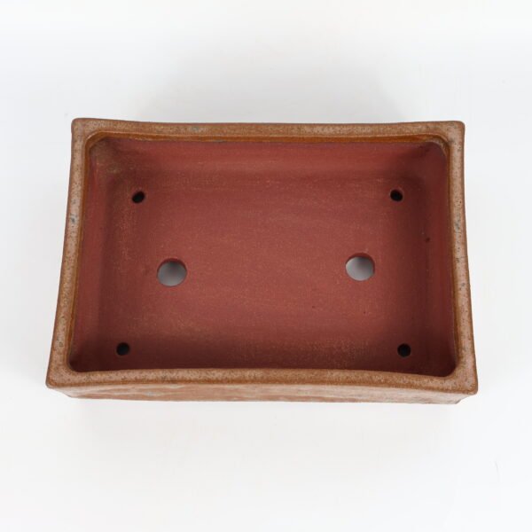 Rectangular Brown Glazed Ceramic Bonsai Pot 27cm - Image 10