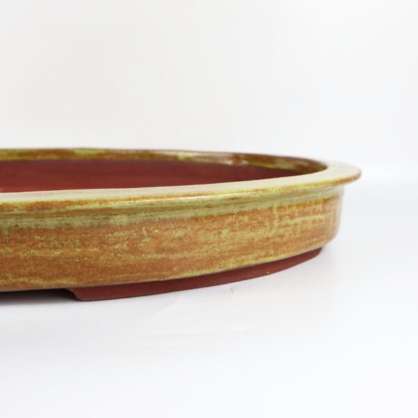 Large Shallow Oval Yellow Glaze 52cm - Image 5