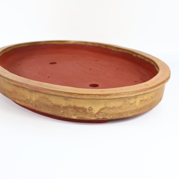 Large Oval Bonsai Pot Glazed Ceramic 52cm - Image 2