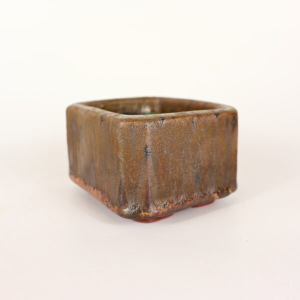 A Small Rectangular Pot Rusty Brown Glaze 9.5cm - Image 7