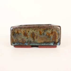 Small Rectangular Pot Blue Glaze 8cm