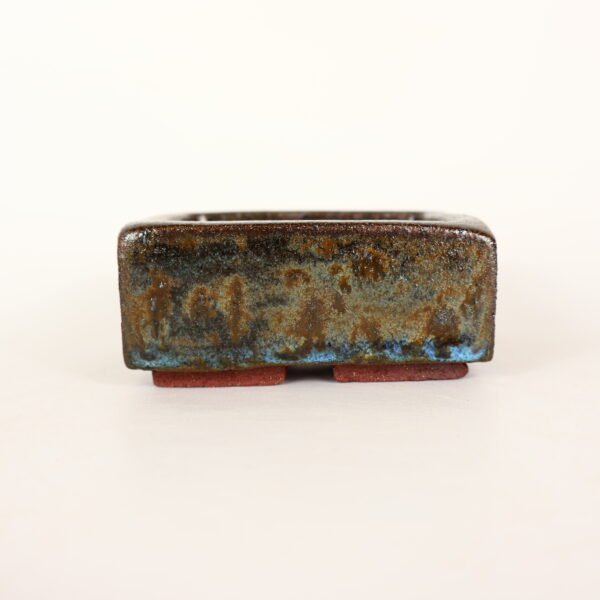 Small Rectangular Pot Blue Glaze 8cm - Image 4