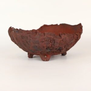 An unglazed Organic Shaped Bowl 18cm